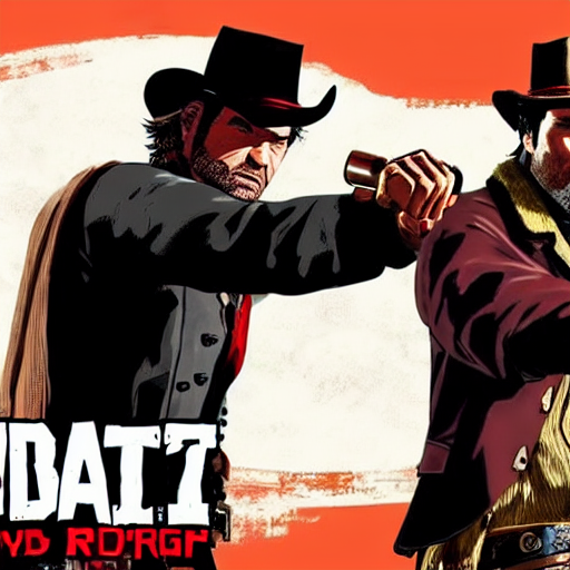Arthur Morgan punching Micah Bell, Red Dead Redemption, Stable Diffusion