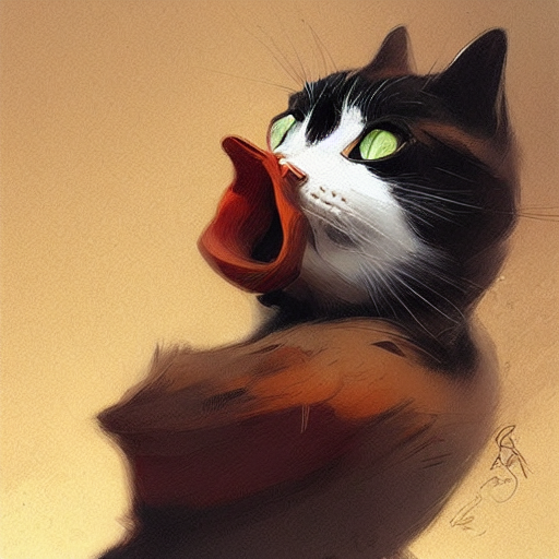 prompthunt cat chokehold a duck, highly detailed, digital painting