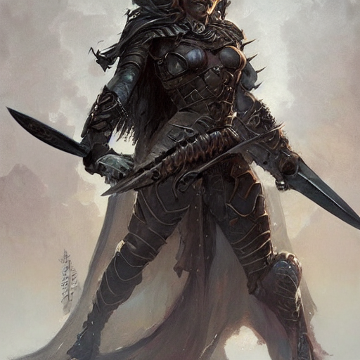 A Female Berserker - Blind Knight