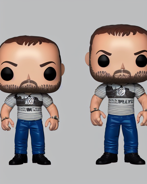 prompthunt: full body 3d render of Tom Hardy as a funko pop, studio  lighting, white background, blender, trending on artstation, 8k, highly  detailed