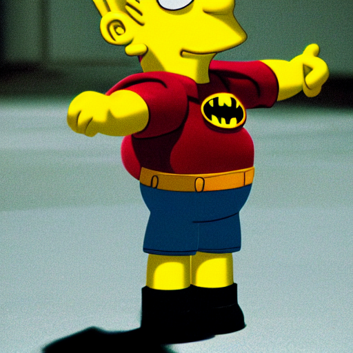 prompthunt: still image of bart simpson in the dark knight, cinematic,  anamorphic, 8 0 mm f / 2. 8 l, 3 5 mm film, movie