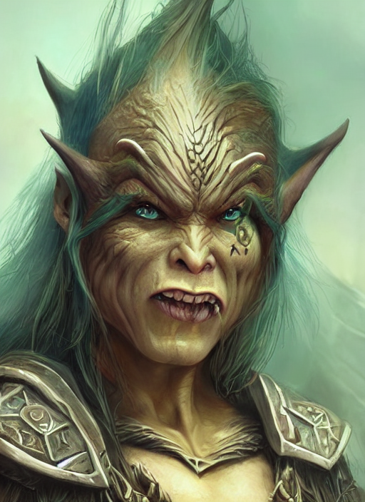 prompthunt: female orc, ultra detailed fantasy, dndbeyond, bright