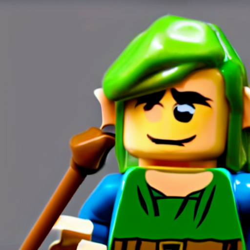 link from the legend of zelda, lego movie style, Stable Diffusion