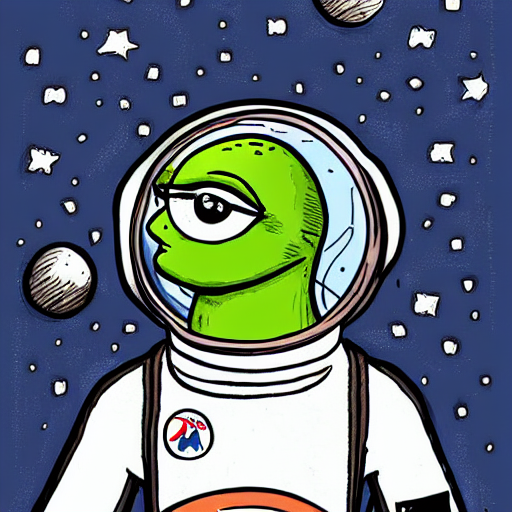 pepe astronaut illustration by Jeff lemire