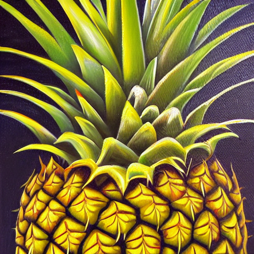 prompthunt: pineapple express, oil and acrylic on canvas, surrealism, high  detail