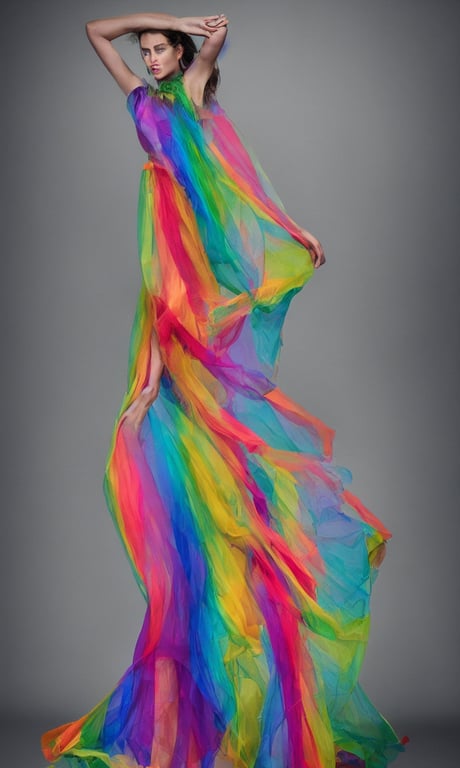 prompthunt full length photo of a beautiful woman wearing a sheer