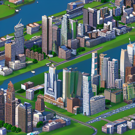 prompthunt new york city skyline in the style of cities skylines