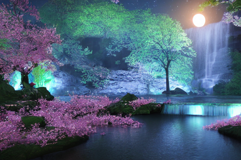 Fireflies Cherry Blossom