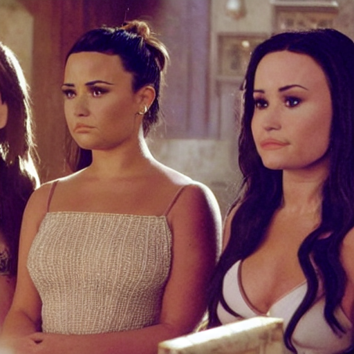 Cartoon Porn Demi Lovato - prompthunt: Demi Lovato as Piper Halliwell and Selena Gomez as Phoebe  Halliwell and Ariana Grande as Prue Halliwell in a Charmed movie directed  by Christopher Nolan, movie still frame, promotional image, imax