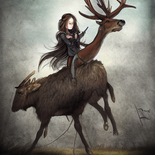 Riding An Elk