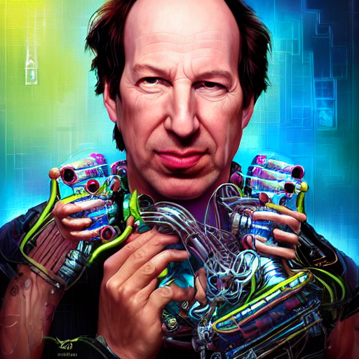 prompthunt: Biopunk portrait of Hans Zimmer, Pixar style, by Tristan Eaton  Stanley Artgerm and Tom Bagshaw.