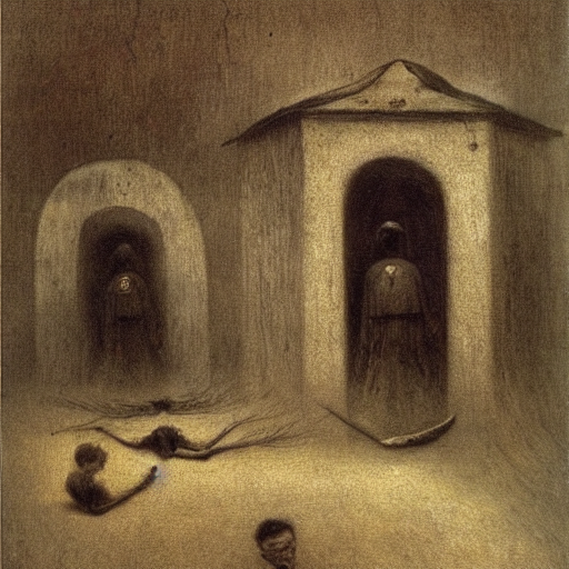 a beautiful oil painting by Alfred Kubin. HD.