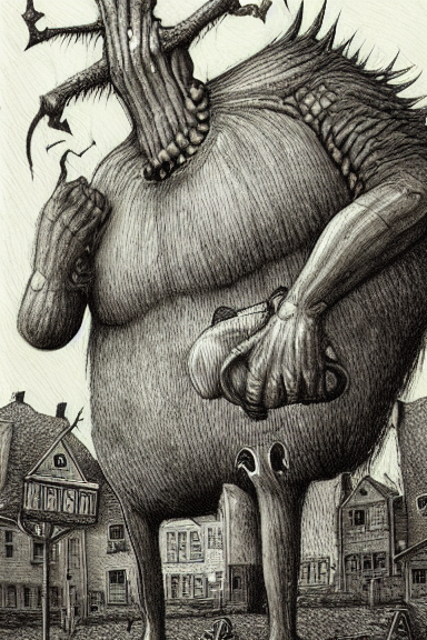 prompthunt: monsters by John Kenn mortensen, ultra-detailed pen and ink  illustration