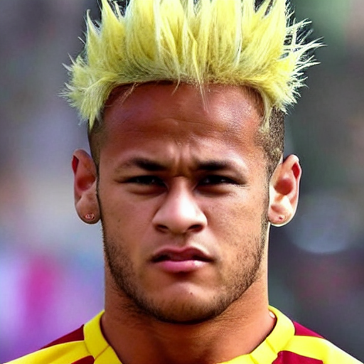 prompthunt: super saiyan neymar jr, yellow hair