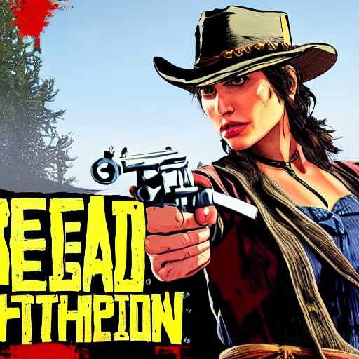 prompthunt: Red Dead Redemption 2 video game) art gadot