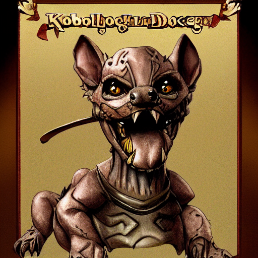 Kobold dog from dungeons and dragons, fantasy, artstation