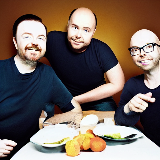 Stephen Merchant Ricky Gervais Karl Pilkington