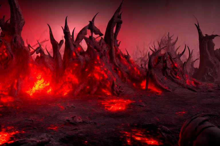 prompthunt: horrific hell landscape, 4 k, hdr, award - winning, octane ...