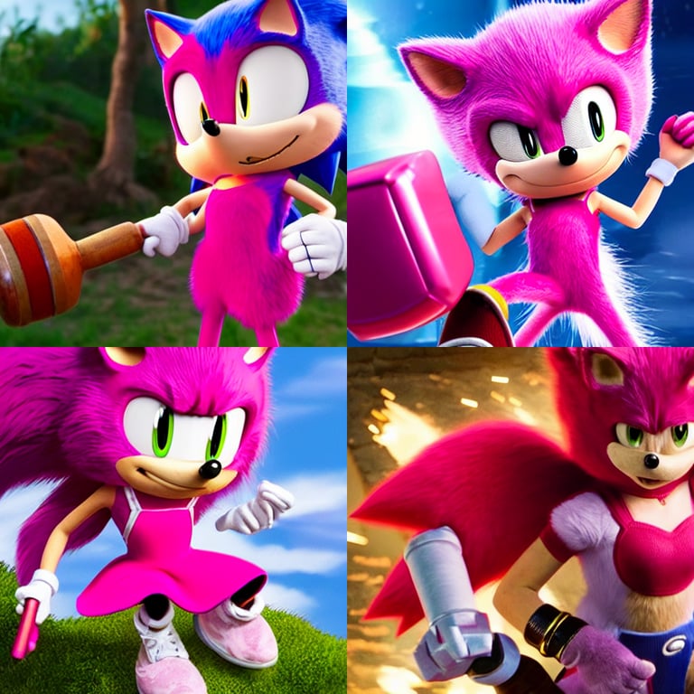 prompthunt: Leaked image of Amy Rose holding her hammer in the upcoming ...