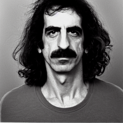 prompthunt Mugshot Portrait of Frank Zappa, taken in the 1970s, photo