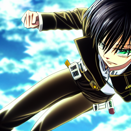 prompthunt: anime screenshot of levi ackerman flying on odm gear, detailed  face, attack on titan anime style, atmospheric anime, hyper realistic, pale  skin, rule of thirds, extreme detail, 4 k, detailed drawing,