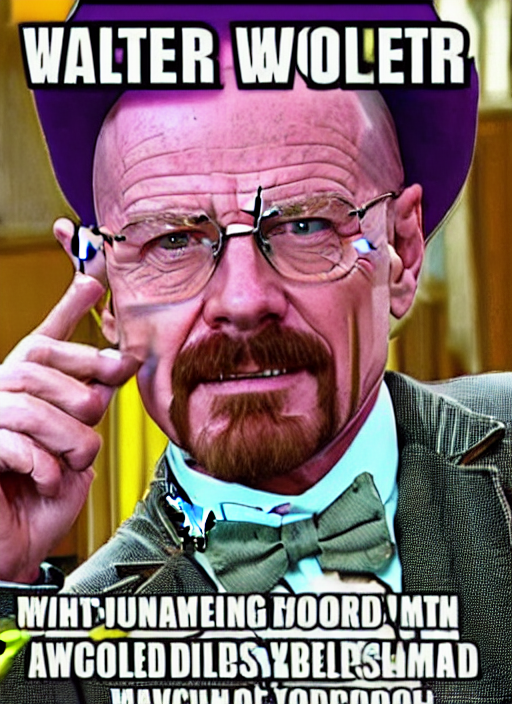 prompthunt Walter White as Willy Wonka