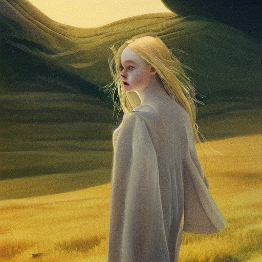 prompthunt: Elle Fanning in the painted world of The Ring, head and  shoulders masterpiece, apocalypse, golden hour, cosmic horror, artstation,  in the style of Andrew Wyeth and Edward Hopper and Bosch, extremely