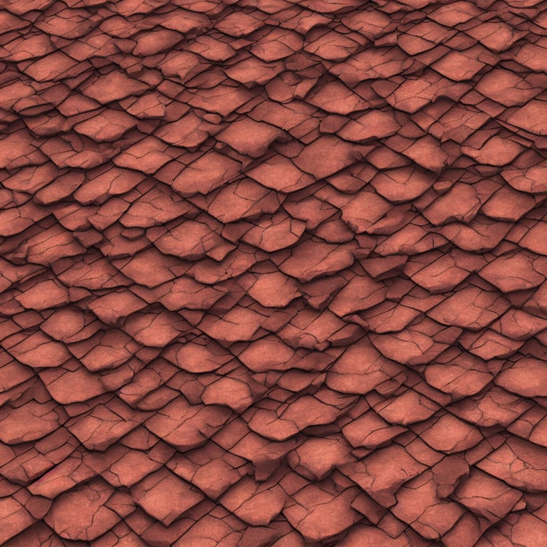 prompthunt: seamless tileable texture of old cracked terracotta roof  shingle, realistic, very detailed, beautiful, intricate details, sharp  focus, substance designer, substance render, substance painter, marmoset,  unreal engine, octane render