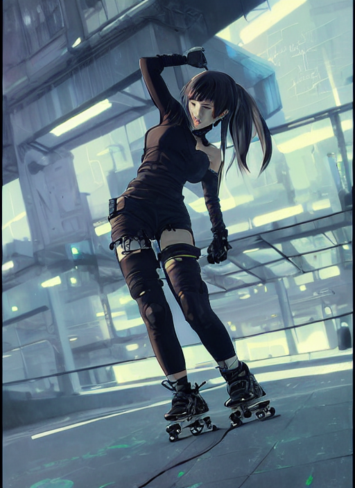 Skater Anime Girl
