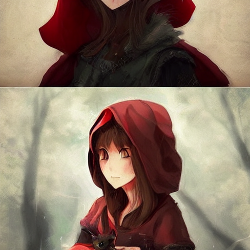 Little Red Riding Hood And Wolf Anime