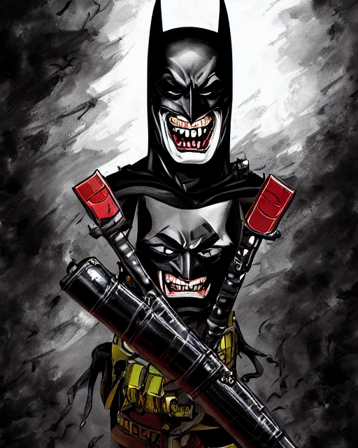 prompthunt: the batman who laughs, comic strip style, dynamic lighting,  fantasy concept art, trending on art station, stunning visuals, creative,  cinematic, portrait, ultra detailed