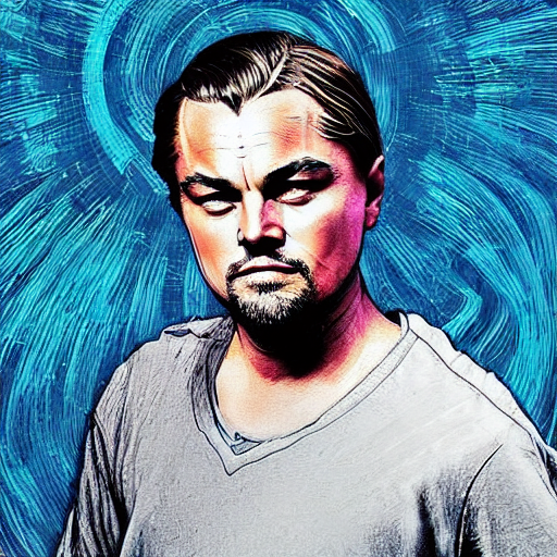 prompthunt: “Leonardo DiCaprio, portrait!!! Mononoke-hime style ...