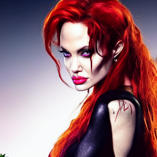prompthunt: stunning awe inspiring Angelina Jolie as Poison Ivy 8k hdr  Batman movie still amazing lighting