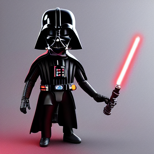 prompthunt: “darth Vader bobble head toy, 3D  rendered,8k,detailed,lightsaber”