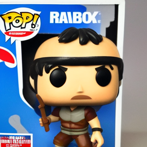 prompthunt: a funko pop collectible of Rambo