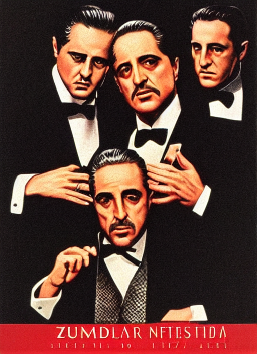 prompthunt: dvd box art for the godfather 4 a zucker brothers comedy