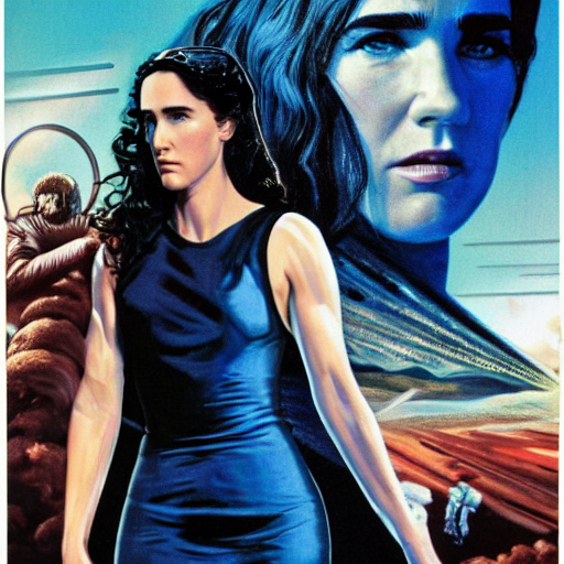 prompthunt: jennifer connelly science fiction poster