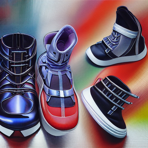prompthunt: futuristic balenciaga and vetements sneakers by maison margiela  fusion ultra rendered extreme realism and detail, 8 k, highly detailed,  realistic, completely framed, pbr, surreal, hyper realistic, colorful,  direct lighting, 3 5