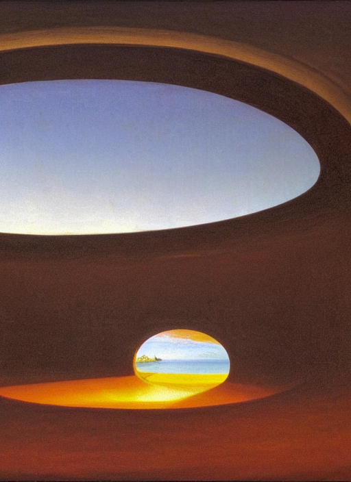 prompthunt james turrell's roden crater painted by thomas cole