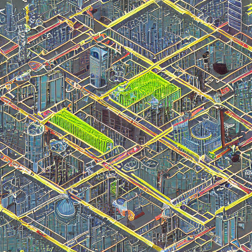 isometric map of midgar from final fantasy vii