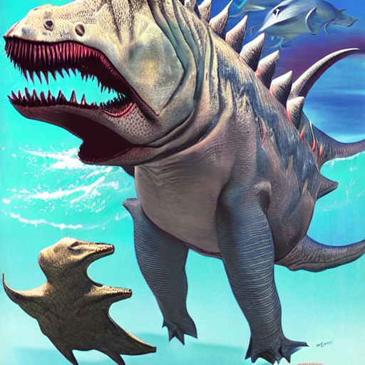 aquatic dinosaur concept art by alex ross