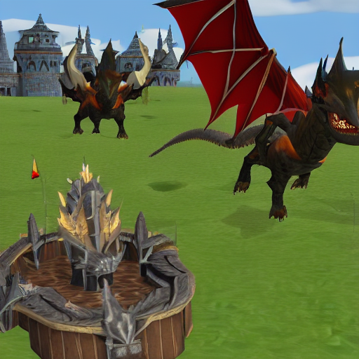 Stolpe tidsplan interferens prompthunt: a screenshot from runescape with two magical dragons perched on  top of lumbridge