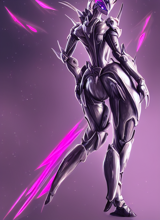 prompthunt: rear shot hyperdetailed elegant beautiful stunning hot sexy  giantess anthropomorphic mecha female dragon goddess, sharp spines, sharp  metal ears, smooth purple eyes, smooth fuschia skin, silver armor, in  space, epic proportions,
