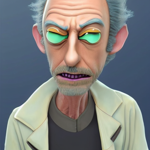 realistic rick from rick and morty