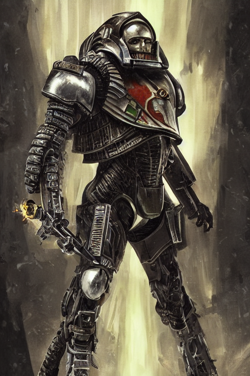 prompthunt Portrait of Tom Cruise as inquisitor in power armor