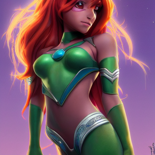 prompthunt: Render of a cute 3d Starfire from Teen Titans (TV Series  2003-2006), intricate, elegant, highly detailed, digital painting,  artstation, concept art, smooth, sharp focus, illustration, art by artgerm  and greg rutkowski
