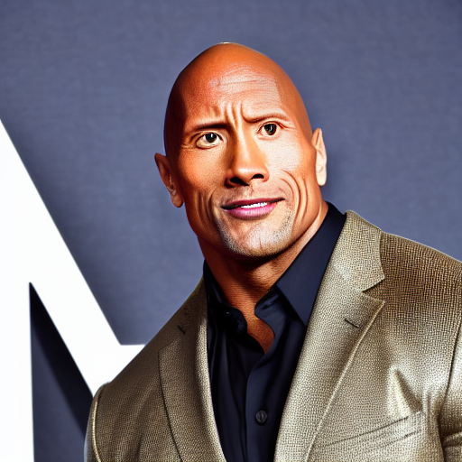 dwayne johnson raises his eyebrow, Stable Diffusion