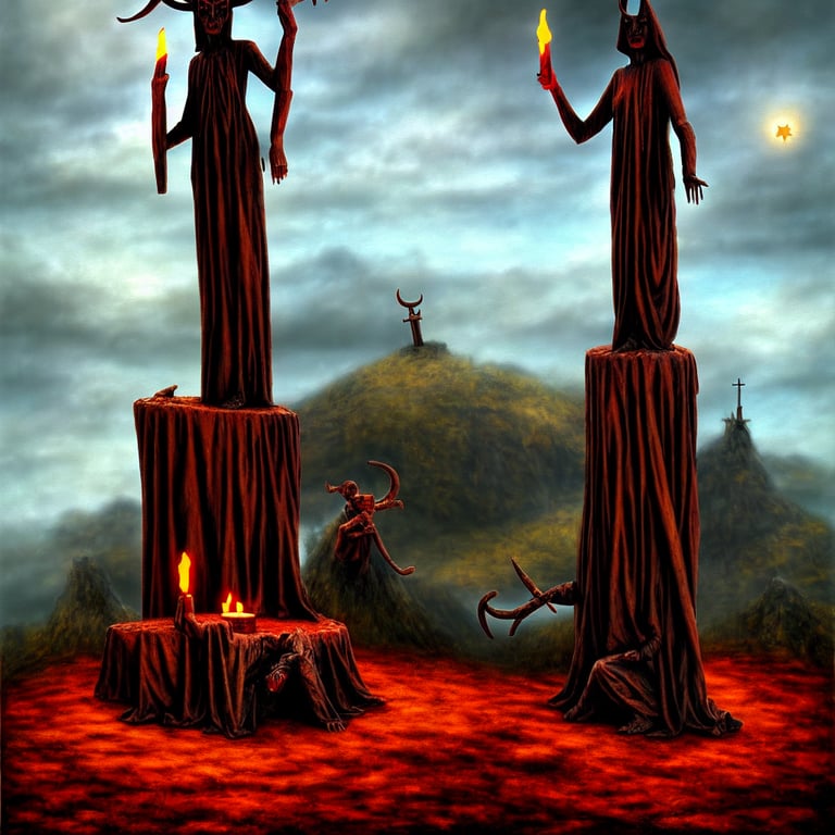 Satanic Ritual Painting