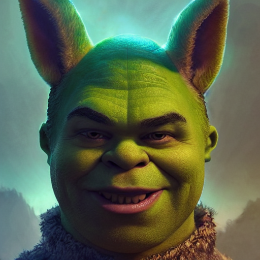 shrek as human in real life highly detailed,, Stable Diffusion