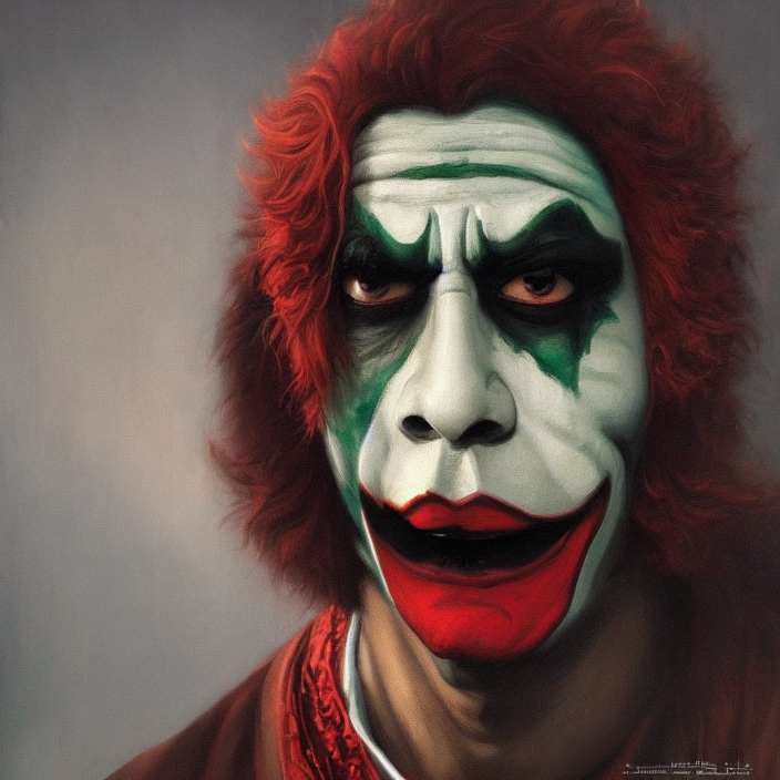 prompthunt: indian joker, dark and gloom, extremely detailed oil ...